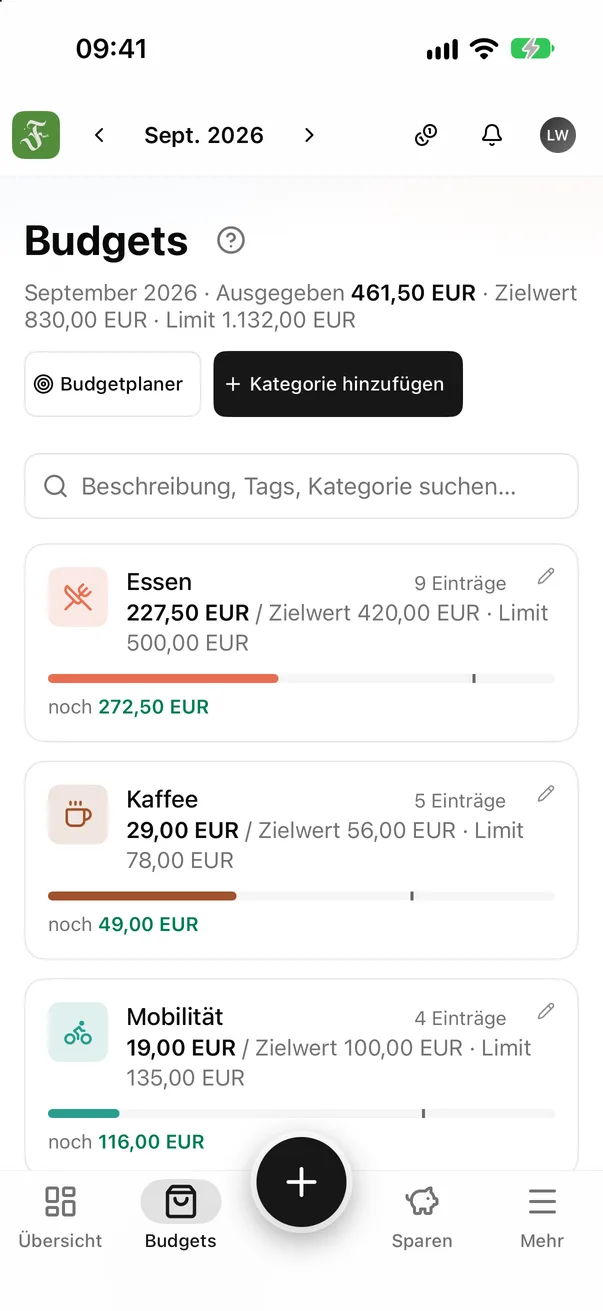 Budgets statt Bauchgefühl